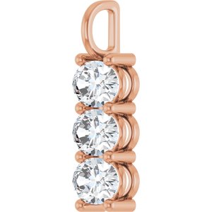 18K Rose Gold 8x6 mm Oval Pendant Mounting – image 3