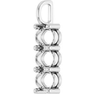 10K White Gold 8x6 mm Oval Pendant Mounting – image 4