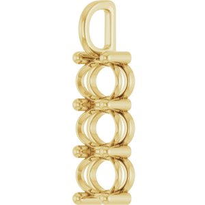 10K Yellow Gold 8x6 mm Oval Pendant Mounting – image 4