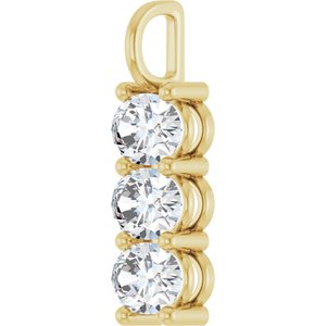 18K Yellow Gold 8x6 mm Oval Pendant Mounting – image 3