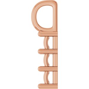 10K Rose Gold 3.25x3.25 mm Square Pendant Mounting – image 6