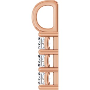 18K Rose Gold 3.25x3.25 mm Square Pendant Mounting – image 5