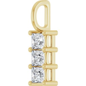 14K Yellow Gold 3.25x3.25 mm Square Pendant Mounting – image 3