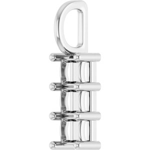 18K White Gold 3.25x3.25 mm Square Pendant Mounting – image 4