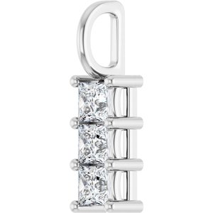 18K White Gold 3.25x3.25 mm Square Pendant Mounting – image 3