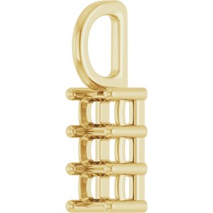 10K Yellow Gold 3.75x2.5 mm Emerald Pendant Mounting – image 4