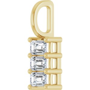 10K Yellow Gold 3.75x2.5 mm Emerald Pendant Mounting – image 3