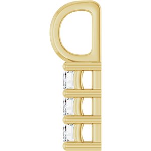 14K Yellow Gold 3.75x2.5 mm Emerald Pendant Mounting – image 5