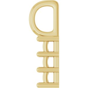 14K Yellow Gold 3.75x2.5 mm Emerald Pendant Mounting – image 6