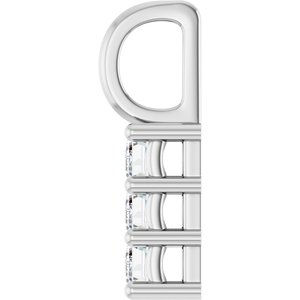 10K White Gold 3.75x2.5 mm Emerald Pendant Mounting – image 5