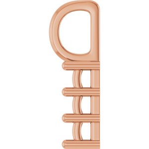 18K Rose Gold 3.75x2.5 mm Emerald Pendant Mounting – image 6