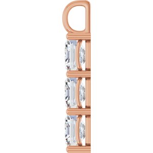 18K Rose Gold 12x10 mm Emerald Pendant Mounting – image 5