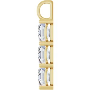 10K Yellow Gold 12x10 mm Emerald Pendant Mounting – image 5
