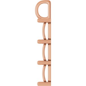 18K Rose Gold 12x10 mm Emerald Pendant Mounting – image 6