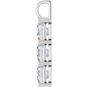 Platinum 12x10 mm Emerald Pendant Mounting – image 5