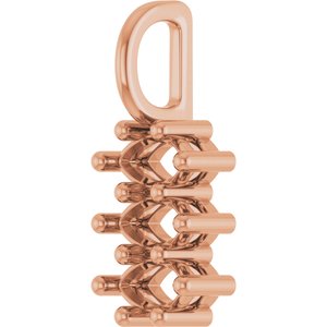 10K Rose Gold 5x3 mm Marquise Pendant Mounting – image 4