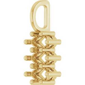 18K Yellow Gold 5x3 mm Marquise Pendant Mounting – image 4