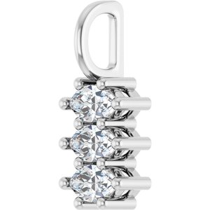 14K White Gold 5x3 mm Marquise Pendant Mounting – image 3