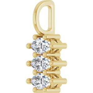 14K Yellow Gold 5x3 mm Marquise Pendant Mounting – image 3