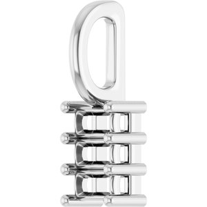 Sterling Silver 3.25x1.75 mm Straight Baguette Pendant Mounting – image 4