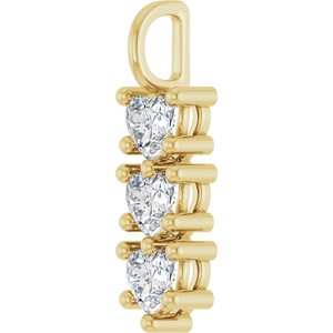 10K Yellow Gold 5x5 mm Heart Pendant Mounting – image 3