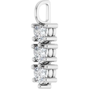 Platinum 5x5 mm Heart Pendant Mounting – image 3