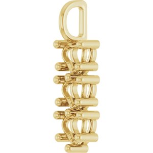 10K Yellow Gold 5x5 mm Heart Pendant Mounting – image 4