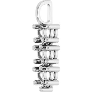 14K White Gold 5x5 mm Heart Pendant Mounting – image 4