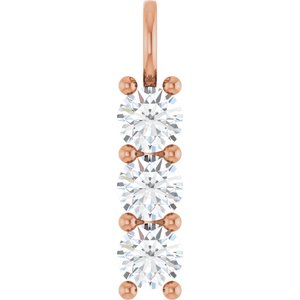 10K Rose Gold 5.8 mm Round Pendant Mounting