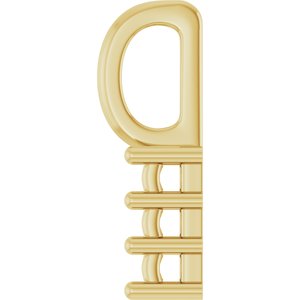 14K Yellow Gold 3.25x1.75 mm Straight Baguette Pendant Mounting – image 6