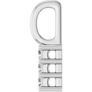 Platinum 3.25x1.75 mm Straight Baguette Pendant Mounting – image 5