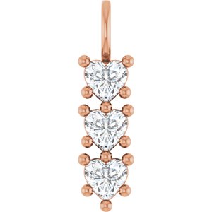 10K Rose Gold 5x5 mm Heart Pendant Mounting