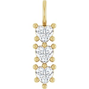 10K Yellow Gold 5x5 mm Heart Pendant Mounting