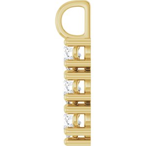 10K Yellow Gold 5x5 mm Heart Pendant Mounting – image 5
