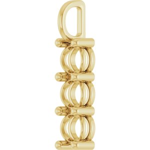 10K Yellow Gold 5.8 mm Round Pendant Mounting – image 4