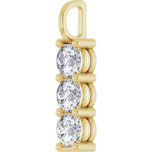 14K Yellow Gold 5.8 mm Round Pendant Mounting – image 3