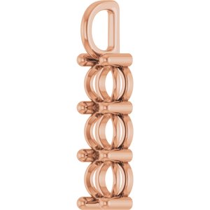 14K Rose Gold 5.8 mm Round Pendant Mounting – image 4