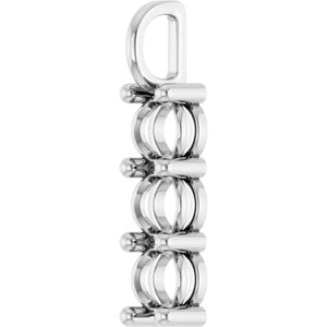 14K White Gold 5.8 mm Round Pendant Mounting – image 4