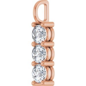 10K Rose Gold 5.8 mm Round Pendant Mounting – image 3