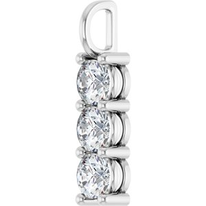 14K White Gold 5.8 mm Round Pendant Mounting – image 3