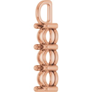 10K Rose Gold 6 mm Round Pendant Mounting – image 4