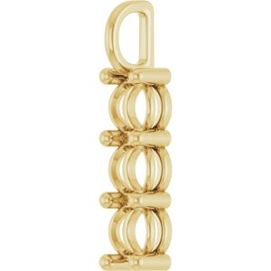 10K Yellow Gold 6 mm Round Pendant Mounting – image 4