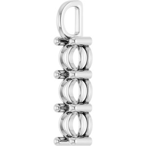 10K White Gold 6 mm Round Pendant Mounting – image 4