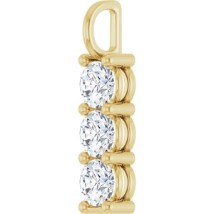 18K Yellow Gold 6 mm Round Pendant Mounting – image 3