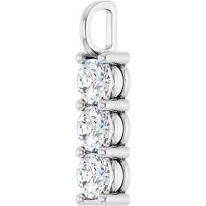 14K X1 White Gold 6 mm Round Pendant Mounting – image 3