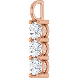 14K Rose Gold 6 mm Round Pendant Mounting – image 3