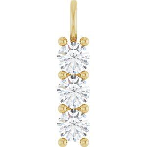 18K Yellow Gold 6 mm Round Pendant Mounting