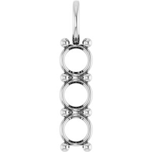 Sterling Silver 6 mm Round Pendant Mounting – image 2