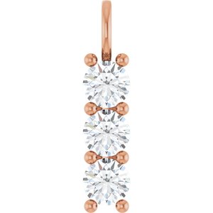 14K Rose Gold 6 mm Round Pendant Mounting
