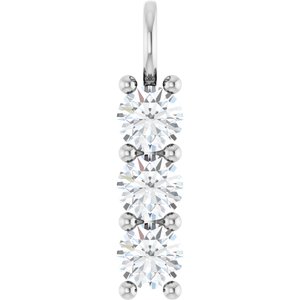 14K X1 White Gold 6 mm Round Pendant Mounting